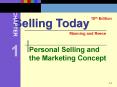 Personal Selling and the Marketing Concept PowerPoint PPT Presentation