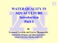 WATER QUALITY IN AQUACULTURE Introduction PowerPoint PPT Presentation