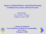 Impact of Global Fisheries and Global Warming