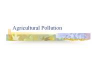 Agricultural Pollution