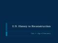 U.S. History to Reconstruction PowerPoint PPT Presentation