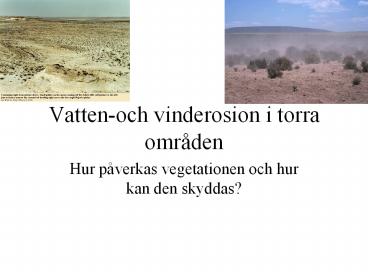 Vatten-och vinderosion i torra omrеden