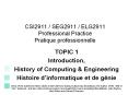 CSI2911 / SEG2911 / ELG2911 Professional Practice Pratique professionnelle PowerPoint PPT Presentation