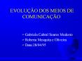 EVOLUЗГO DOS MEIOS DE COMUNICAЗГO PowerPoint PPT Presentation
