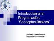 Introducciуn a la Programaciуn Conceptos Bбsicos