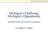 Michigan’s Challenge, Michigan’s Opportunity