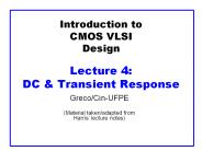 Introduction to CMOS VLSI Design Lecture 4: DC
