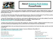 About Science Prof Online PowerPoints