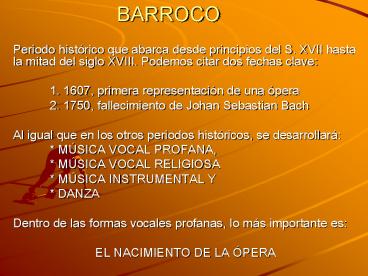 BARROCO
