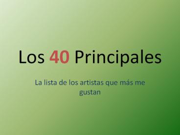 Los 40 Principales