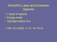 Kirchoff’s Laws and Emission Spectra PowerPoint PPT Presentation
