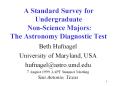 A Standard Survey for Undergraduate Non-Science Majors:  The Astronomy Diagnostic Test PowerPoint PPT Presentation