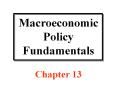 Macroeconomic Policy Fundamentals PowerPoint PPT Presentation