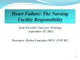 Heart Failure: The Nursing Facility Responsibility PowerPoint PPT Presentation