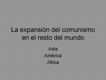 La expansi