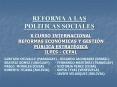 REFORMA A LAS POLITICAS SOCIALES PowerPoint PPT Presentation