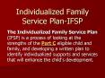 Individualized Family Service Plan-IFSP PowerPoint PPT Presentation