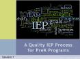 A Quality IEP Process for PreK Programs PowerPoint PPT Presentation