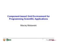 Component-based Grid Environment for Programming Scientific Applications