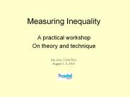 Measuring Inequality