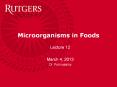 Microorganisms in Foods PowerPoint PPT Presentation