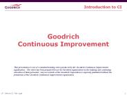 Goodrich Continuous Improvement