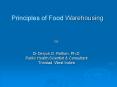 Principles of Food Warehousing PowerPoint PPT Presentation