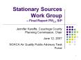 Stationary Sources Work Group – Final Report PM2.5 SIP PowerPoint PPT Presentation