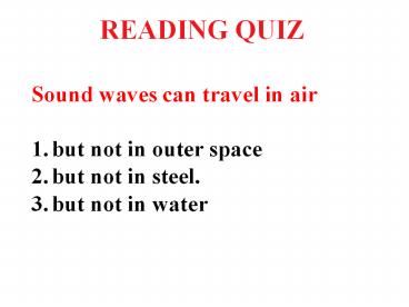READING QUIZ