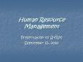 Human Resource Management PowerPoint PPT Presentation