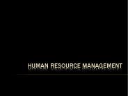 Human resource management