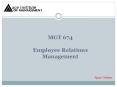 MGT 674  Employee Relations Management PowerPoint PPT Presentation