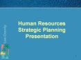 Human Resources Strategic Planning Presentation PowerPoint PPT Presentation