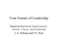 Four Frames of Leadership PowerPoint PPT Presentation