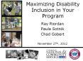 Maximizing Disability Inclusion in Your Program PowerPoint PPT Presentation