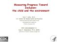 Measuring Progress Toward Inclusion: the child and the environment PowerPoint PPT Presentation