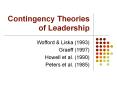 Contingency Theories of Leadership PowerPoint PPT Presentation