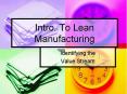 Intro. To Lean Manufacturing PowerPoint PPT Presentation