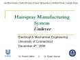 Hairspray Manufacturing System Unilever PowerPoint PPT Presentation