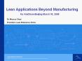 Lean Applications Beyond Manufacturing for AmCham Beijing March 18, 2008 PowerPoint PPT Presentation
