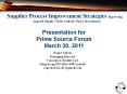 Supplier Process Improvement Strategies Improving Apparel Supply Chain without Major Investments PowerPoint PPT Presentation