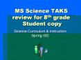 MS Science TAKS review for 8th grade Student copy PowerPoint PPT Presentation