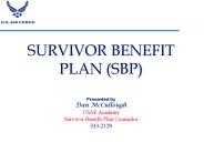 SURVIVOR BENEFIT PLAN (SBP)