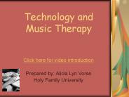 Technology and Music Therapy