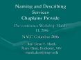 Naming and Describing Services Chaplains Provide PowerPoint PPT Presentation