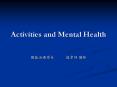 Activities and Mental Health PowerPoint PPT Presentation