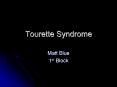 Tourette Syndrome PowerPoint PPT Presentation