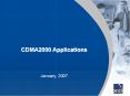 CDMA2000 Applications PowerPoint PPT Presentation