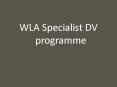 WLA Specialist DV programme PowerPoint PPT Presentation