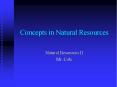 Concepts in Natural Resources PowerPoint PPT Presentation